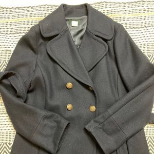 J.Crew Classic Navy Wool Coat